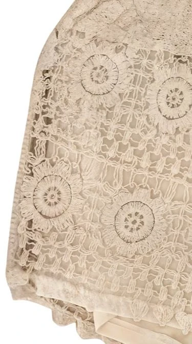 Kadın Bej Beli Lastikli Astarlı Kroşe Şort HZL25-LC251