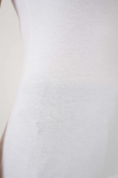 Kadın Beyaz Basic Sıfır Kol Body HZL25S-BD143471