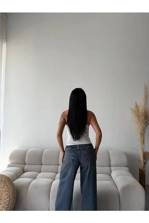 Kadın Beyaz Tek Omuz Asimetrik Kesim Sandy Bluz HZL25S-FRY123241