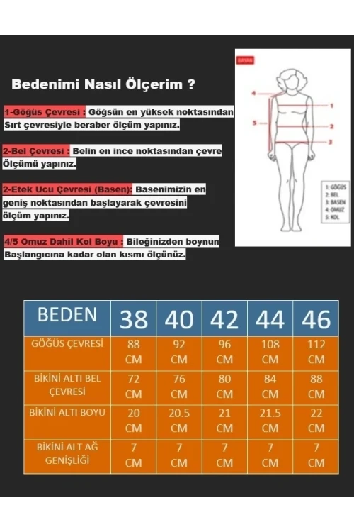 Kadın Lacivert Sarı Desenli Yüksel Bel Astarlı Bikini Takımı HZL25S-LC22315-5