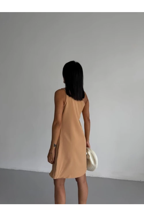 Kadın Vizon Tek Omuz Mini Elbise HZL25S-FRY121791