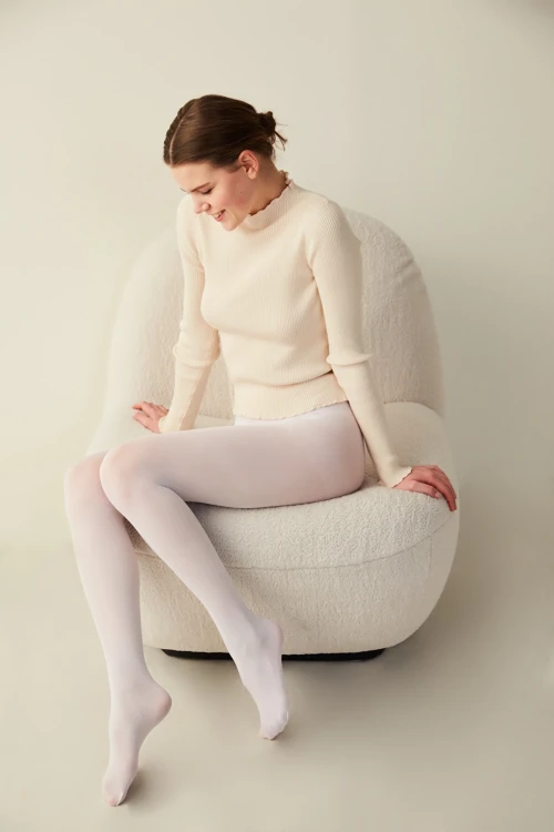 Penti 6lı Paket Mikro 40 Beyaz Külotlu Çorap Renk No:10  HZL25-PNT40