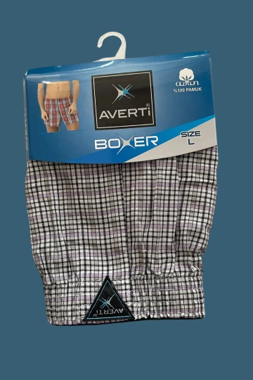 Erkek Gömlek Desenli 10lu Paket %100 Pamuk Poplin Boxer HZL24S-AV150051