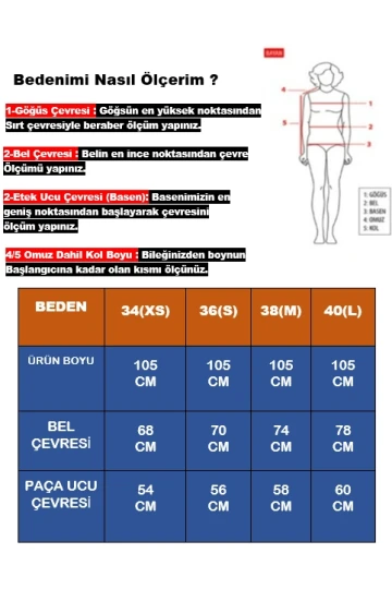 Kadın Bej Cepli Beli Lastikli Bol Paça Keten Pantolon HZL24S-ZK11051