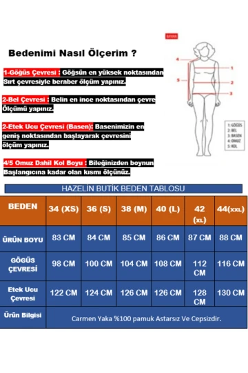 Kadın Denim Kolsuz Omzu Açık Carmen Yaka Jean Elbise HZL24S-BD114811