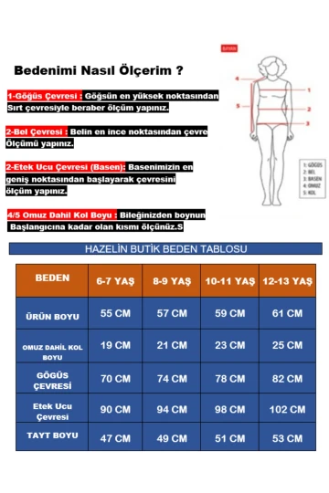 Kız Çocuk Fuşya Lacivert Renk Bloklu 6-13 Yaş Yarım Kol Taytlı Mayo HZL24S-AR1172-10