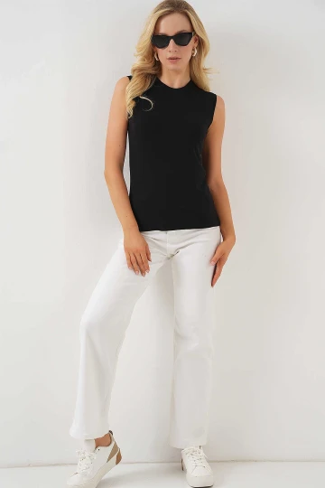 Kadın Siyah Basic Sıfır Kol Body HZL25S-BD143471