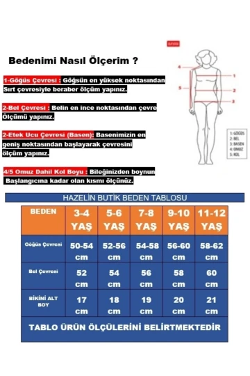 Kız Çocuk Neon Pembe Siyah Çizgili Şortlu 4-12 Yaş Straplez Bikini Takım HZL24S-LC9034