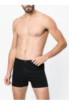 Erkek 6lı Siyah Likralı Pamuklu Düğmeli Klasik Boxer HZL26S-AV03
