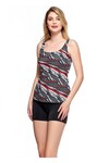Desenli Kalın Askılı Tankini Lrn20ykt4012