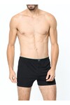 Erkek Siyah Önden Düğmeli Penye Bokser Külot HZL23W-AV110011