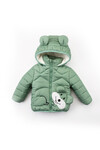 Erkek Çocuk Kaban 1-5 Yaş Kışlık Şişme Astarlı Kapüşonlu Açık Yeşil Mont HZL22W-M21317