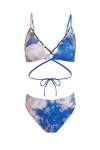 ZEKİ Kadın Mavi Ayarlanabilir Askılı Boncuk Detaylı Bikini Takımı HZL23S-ZK110021