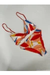 Kadın Çok Renkli Tropikal Desenli Astarlı Üçgen Bikini Takım HZL25S-AR1616